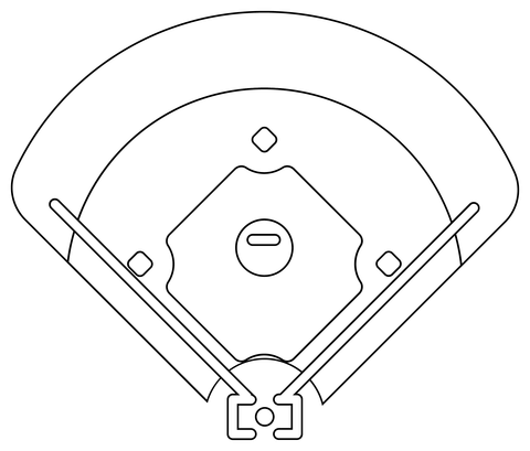 Baseball Diamond Coloring Page